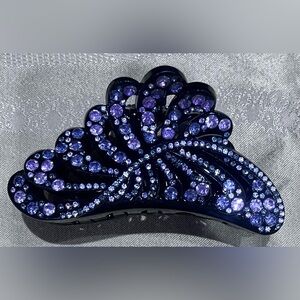 Crystal Embellished Purple Hair Claw Clip